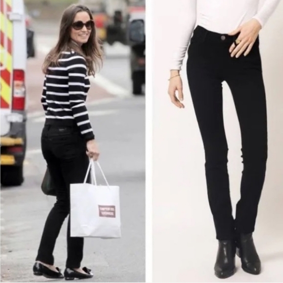Goldsign Black Slim Straight Leg Misfit Jeans Women's 27 Denim Pants - Picture 1 of 6